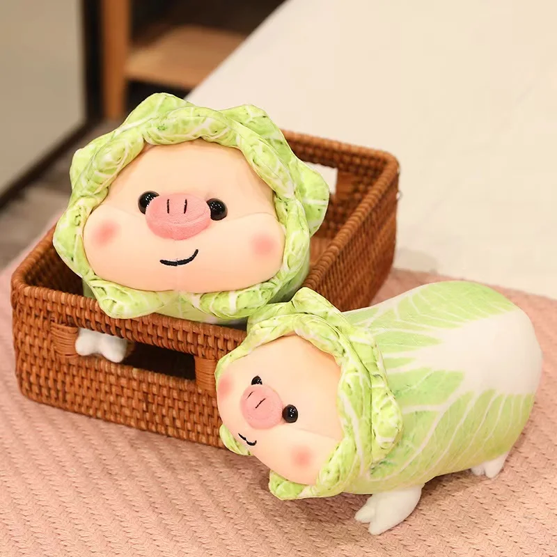 Cute Kawaii cabbage pig doll funny decompression stuffed plush toy doll pillow birthday Christmas gift