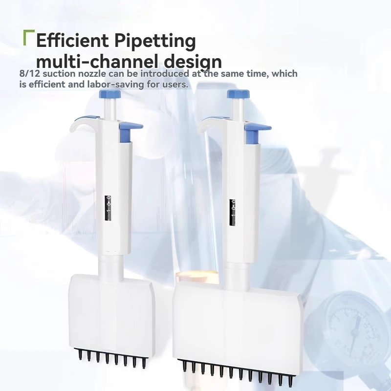8-channel Pipette 12-channel Multi-hole Manual Adjustable Multi-channel Micro-volume Gun Loading Pipette Gun Electric