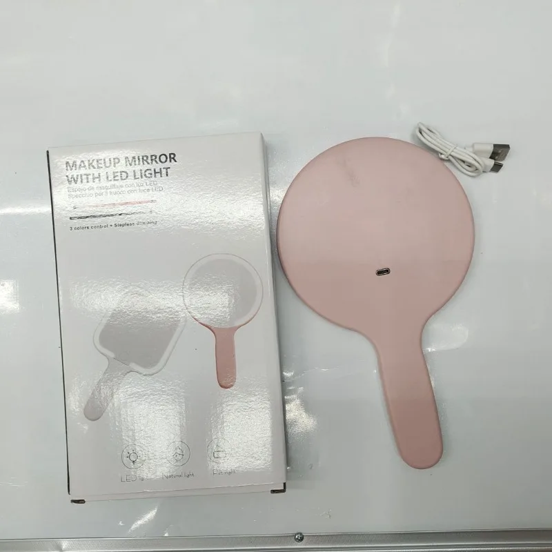 

Умное зеркало для макияжа с подсветкой, 10-кратное увеличение с 3 режимами освещения, идеально подходит для общежитий и путешествий при слабом освещении, компактный складной дизайн