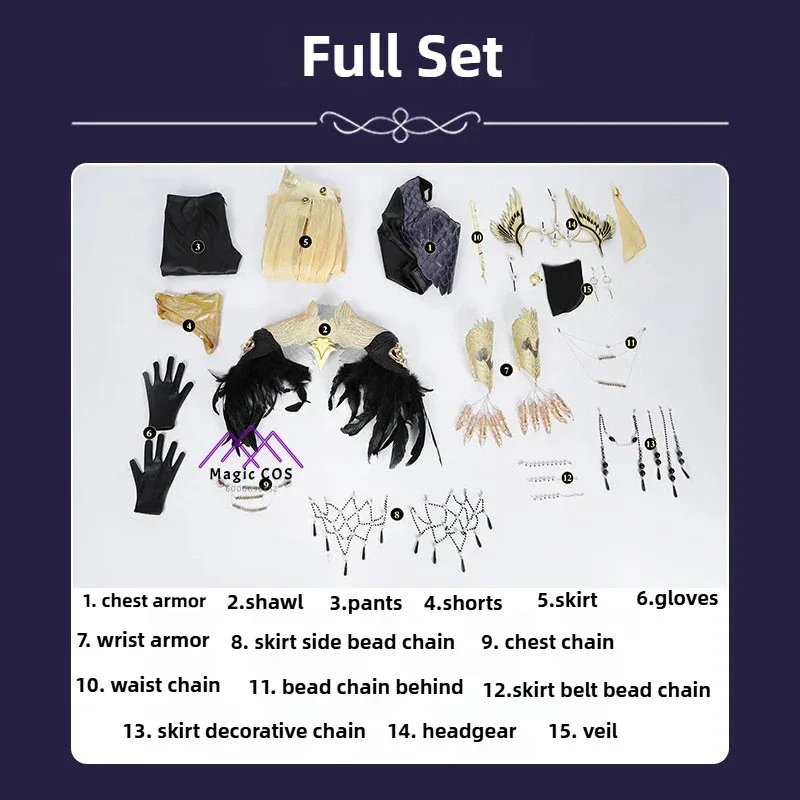 Hot Game Naraka: Bladepoint CANAAN Cosplay Costume Full Set with Armor Veil Wig High Quality Cos Anime Clothes Sexy Comic-Con