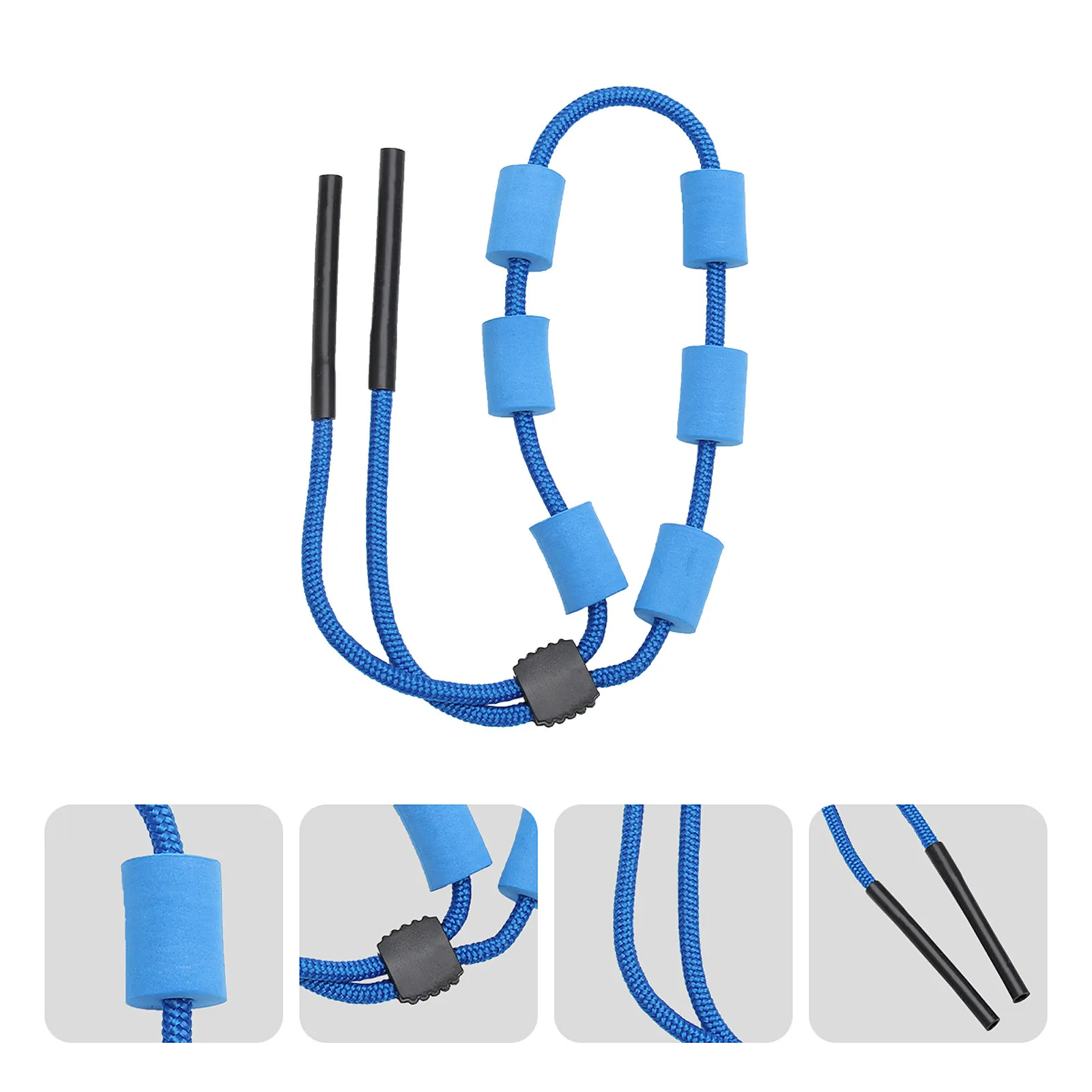 

8 шт. шнурков для очков для плавания с плавающими пенопластовыми бусинами, регулируемый шнурок для спортивных очков для надежной фиксации во время плавания и активного отдыха на природе