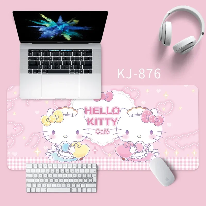 HelloKitty Mousepad Kawaii Mouse Pad Animal Gamer Gaming Laptops Computer Accessories Pink Deskmat Non-slip Mat Mausepad Pc Pads