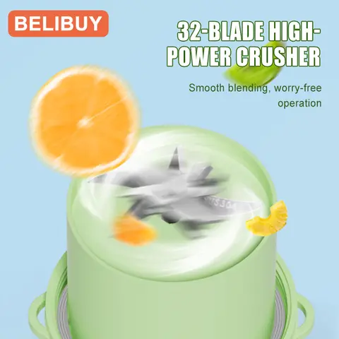 पोर्टेबल हैंडहेल्ड USB पर्सनल मिनी जूसर कप, पानी की बोतलों के लिए ट्रैवल ब्लेंडर के लिए सिंगल या डबल कप के साथ 10 best sales छोटा ब्लेंडर - №4