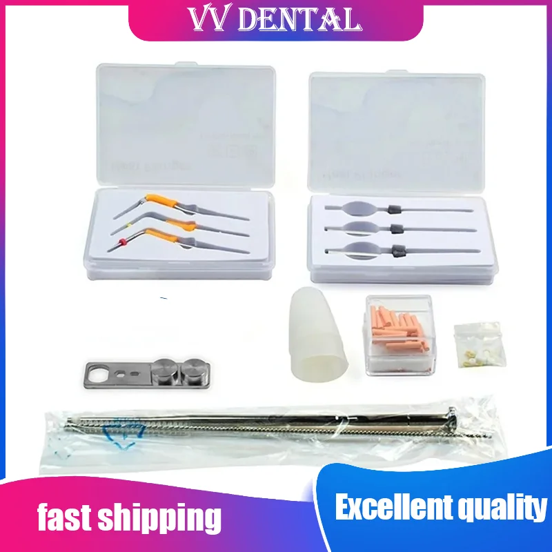 

Беспроводная система для обтурации корневых каналов VV Dental: пистолет для гуттаперчи, нагревательный карандаш, насадки, ручка стоматолога, 3D-инструмент для пломбирования