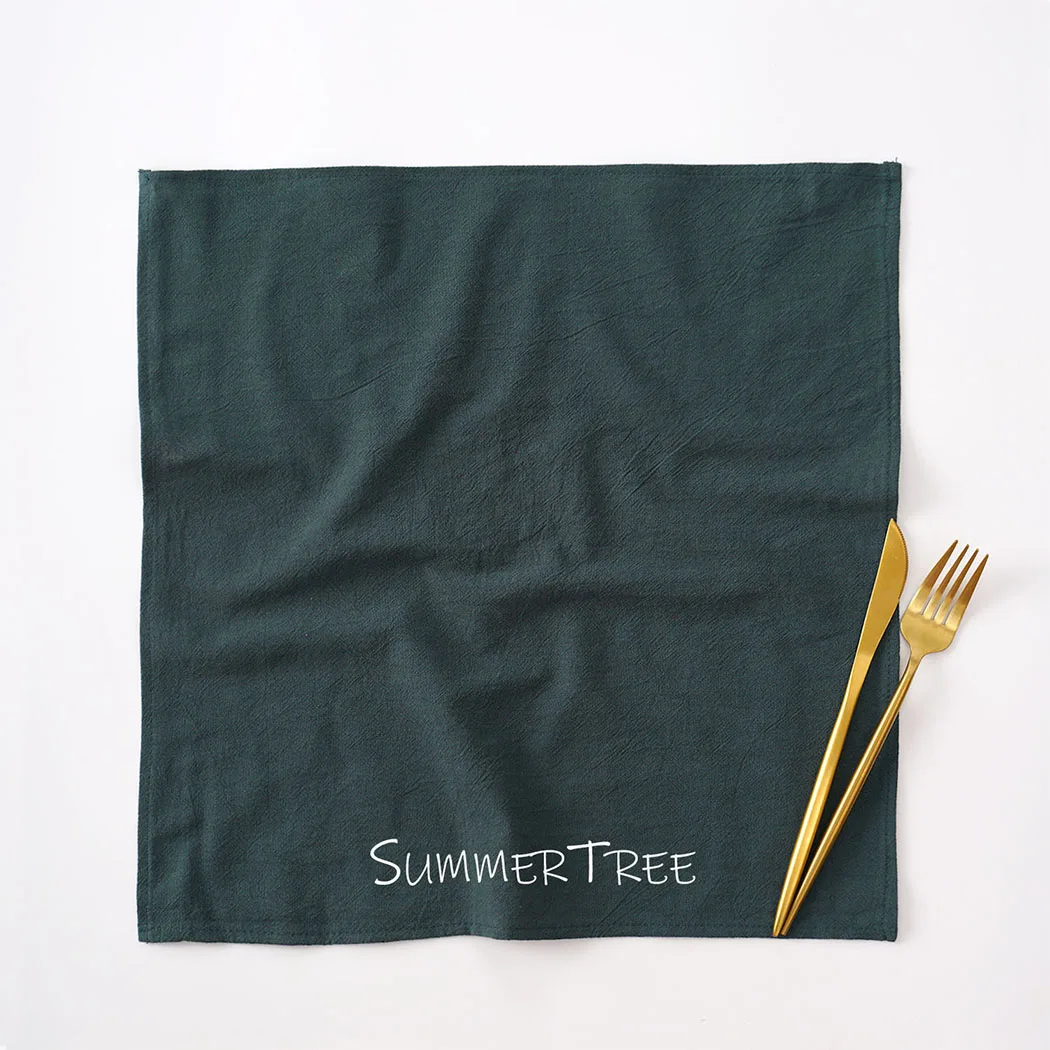 20 Pack 40x40cm Cloth Napkins Washable Reusable Bulk Cotton Napkin for Home Wedding Banquet Party Dining Table Decorations