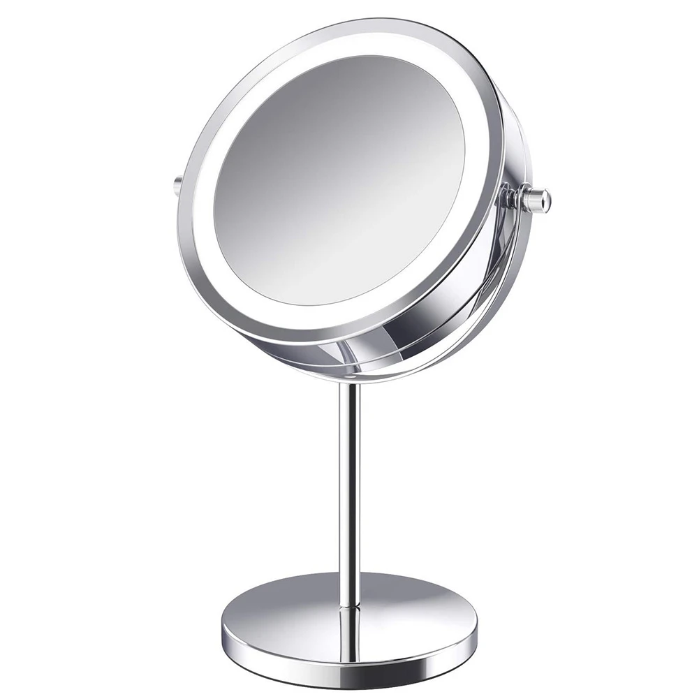 

Led Vanity Mirror Double-Sided 1X 10X Enlarged Double-Sided Circular Vanity Mirror Desktop Vanity Mirror Family Bathroom