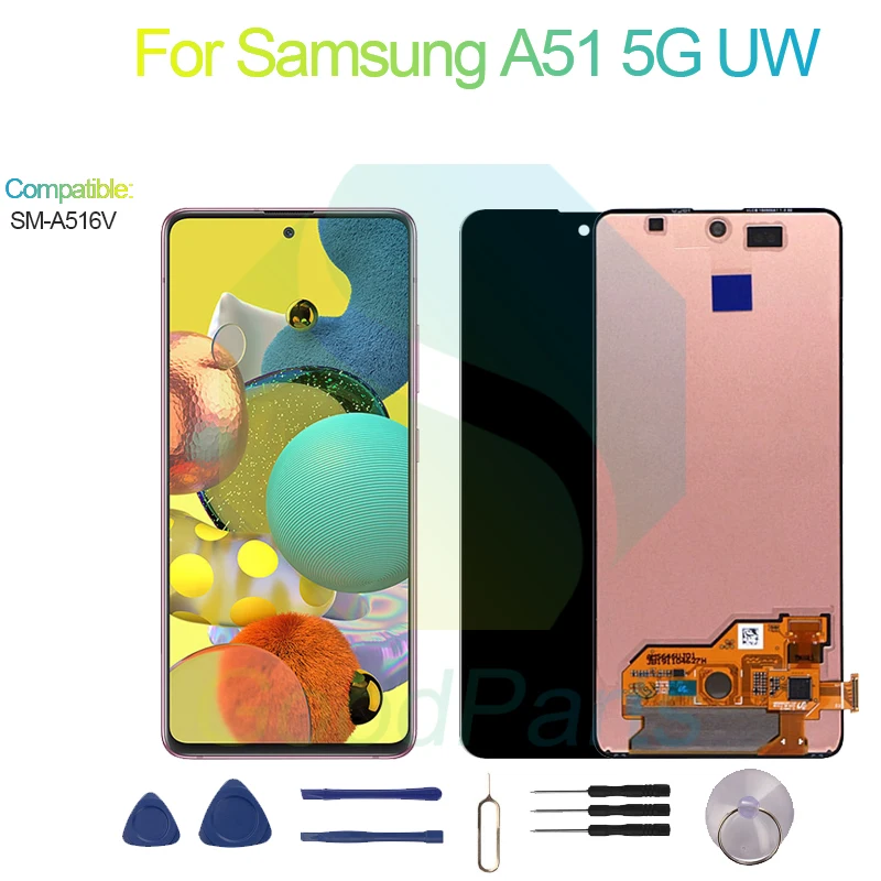 

Для Samsung A51 5G UW ЖК-экран 6,5 "SM-A516V A51 5G UW сенсорный дигитайзер в сборе Замена