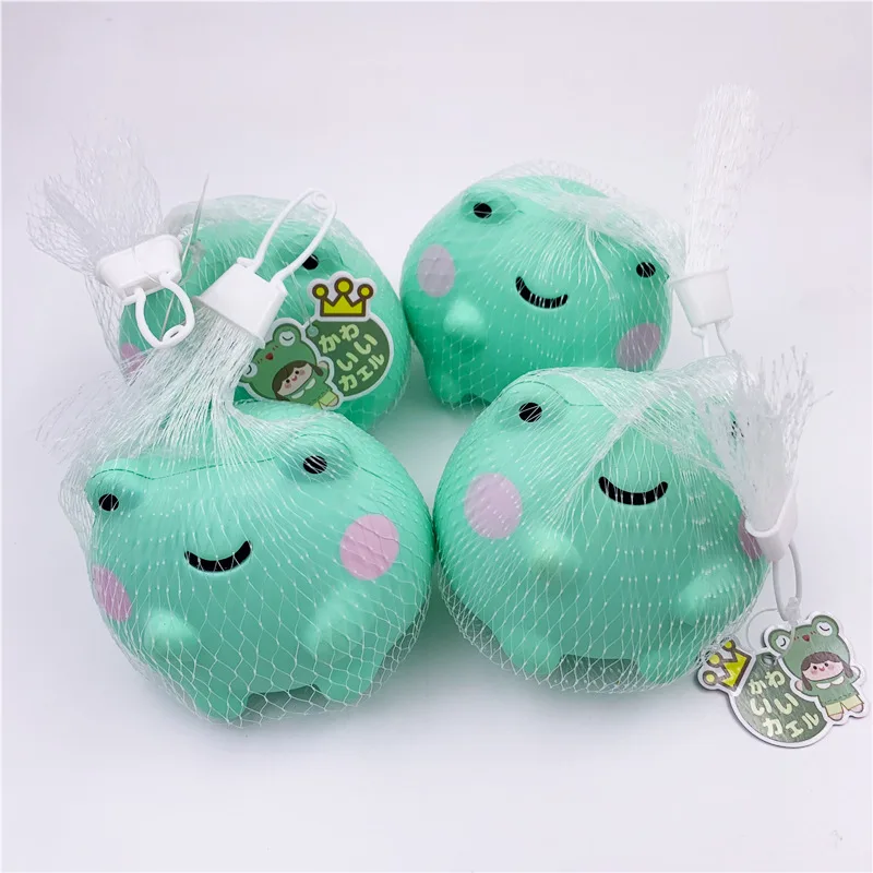 Cute Chubby Frog Cartoon Soft PU Slow Rebound Brinquedos para crianças, alívio do estresse e ventilação, Pinch Music Fidget Toys