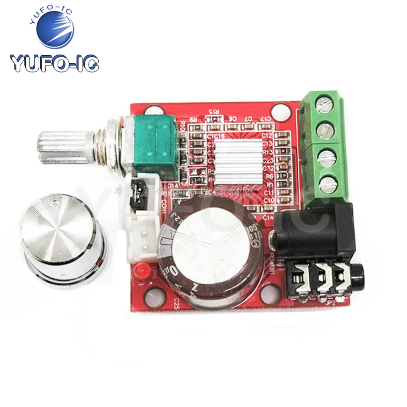 Free Ship 1PCS 2*10W Dual Channel HiFi Fever 2.0 Digital Mini Amplifier Board Computer Audio