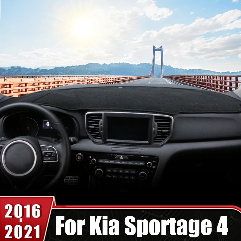 Para Kia Sportage 4 QL 2016 2017 2018 2019 2020 2021 cubierta para salpicadero de coche alfombrilla Panel de instrumentos alfombras almohadilla