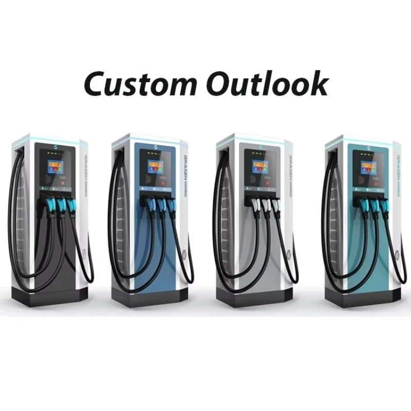 Global 60kw 120kW EV Charger Station with Rugged Design for Outdoor Use, Supporting Broad Voltage Standards and Fast Charging