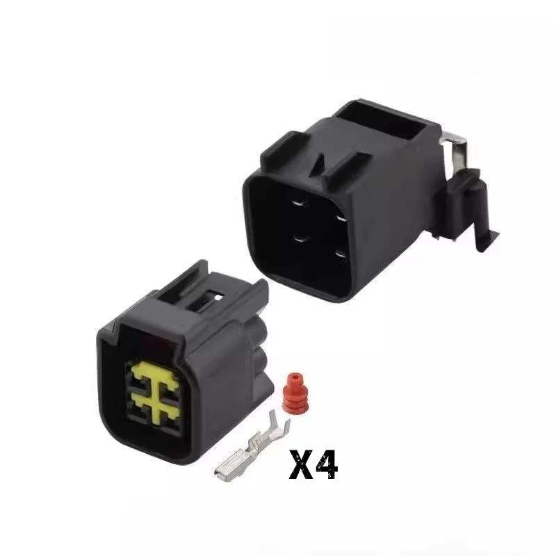 

10 pairs 4pin Suitable for automotive motor relay plugs 2.3mm DJ70420-2.3-11/21 car FWY-C-4F(M)-B famale male socket Includes te