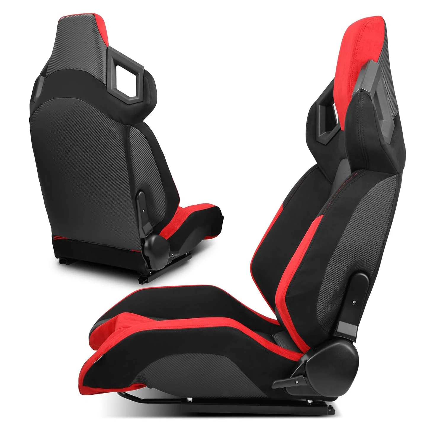 

Автомобильные сиденья JIABEIR 1085 из красной кожи, синие аксессуары для салона, регулируемые спортивные гоночные сиденья, модифицированные автомобильные сиденья