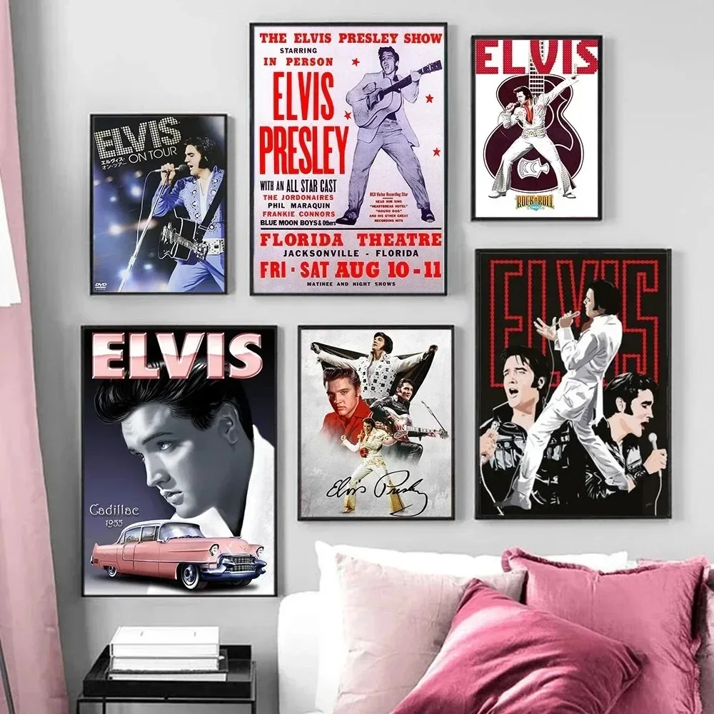 Vintage Elvis Presley Music Rock Poster Singer Posters And Prints Canvas Painting Wall Art For Room Home Decor
