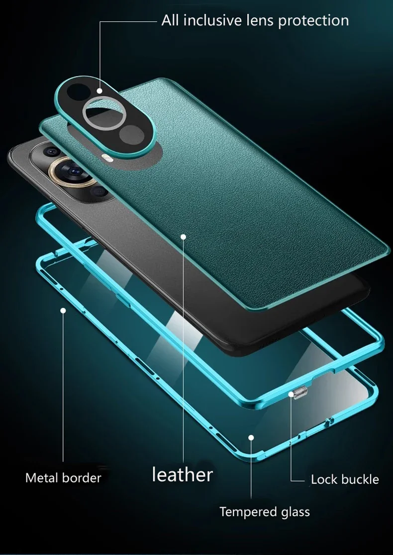 حافظة حماية كاملة 360 لهاتف هواوي نوفا Y73 Y70 Y71 Y72 Y72S Y91 غطاء هاتف من الجلد الزجاجي المقسى مصد حماية مزدوج الجوانب