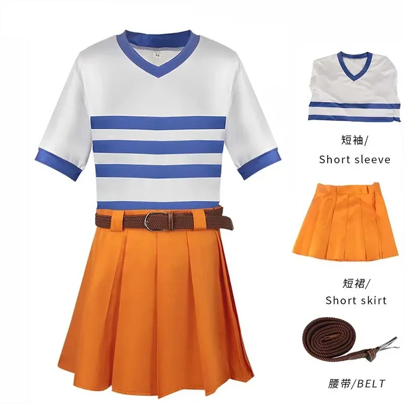 

FC6 Anime Nami Cosplay Costume Anime Halloween Cos Japanese Uniform Outfits Role Play Novelty Women Dress Up@FC8！