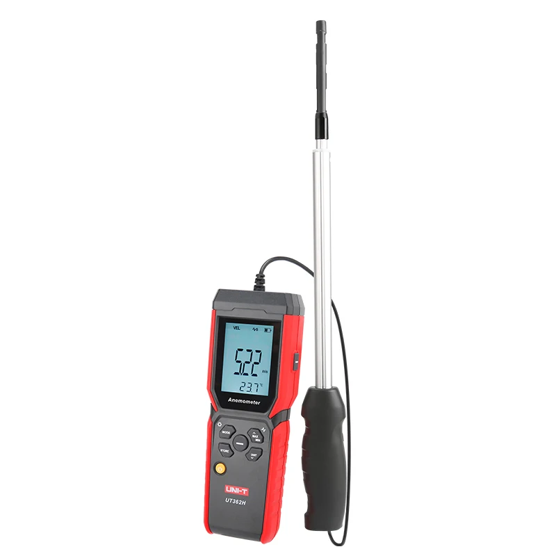 UNI-T UT362H High Accuracy Hot-Wire Anemometer;Air velocity/volume/temperature measuring instrument/stretchable probe