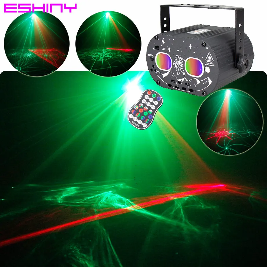 R&G Laser Aurora Dream DJ Disco Lights Patterns Projector Party RGB LED  Bar Dance Room Christmas Decoration Stage Effect F9D2