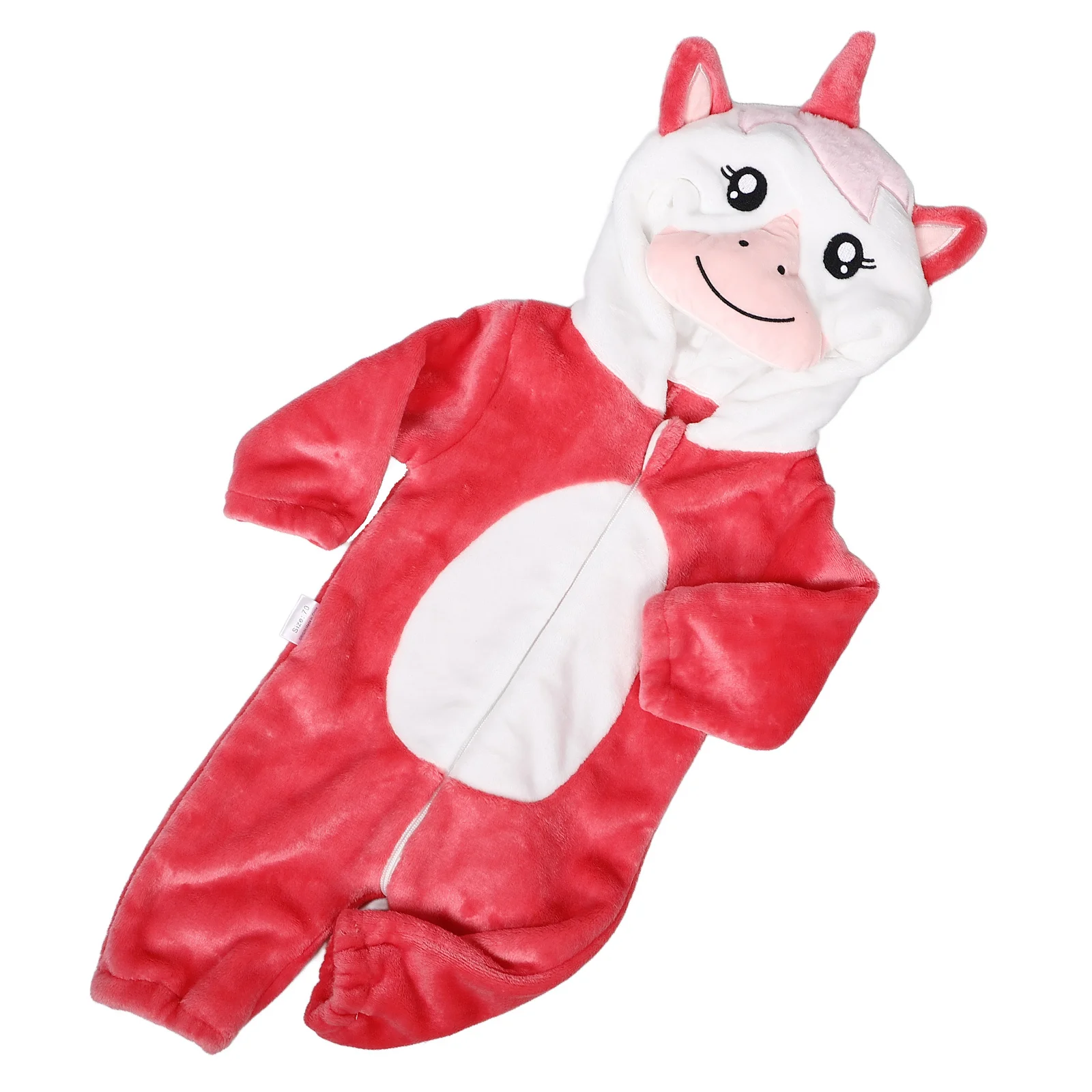 

Baby Cartoon Costume Soft Flannel Kids Unicorn Cosplay Outfit Open Front Infant Toddler Halloween Children's Day Costumes