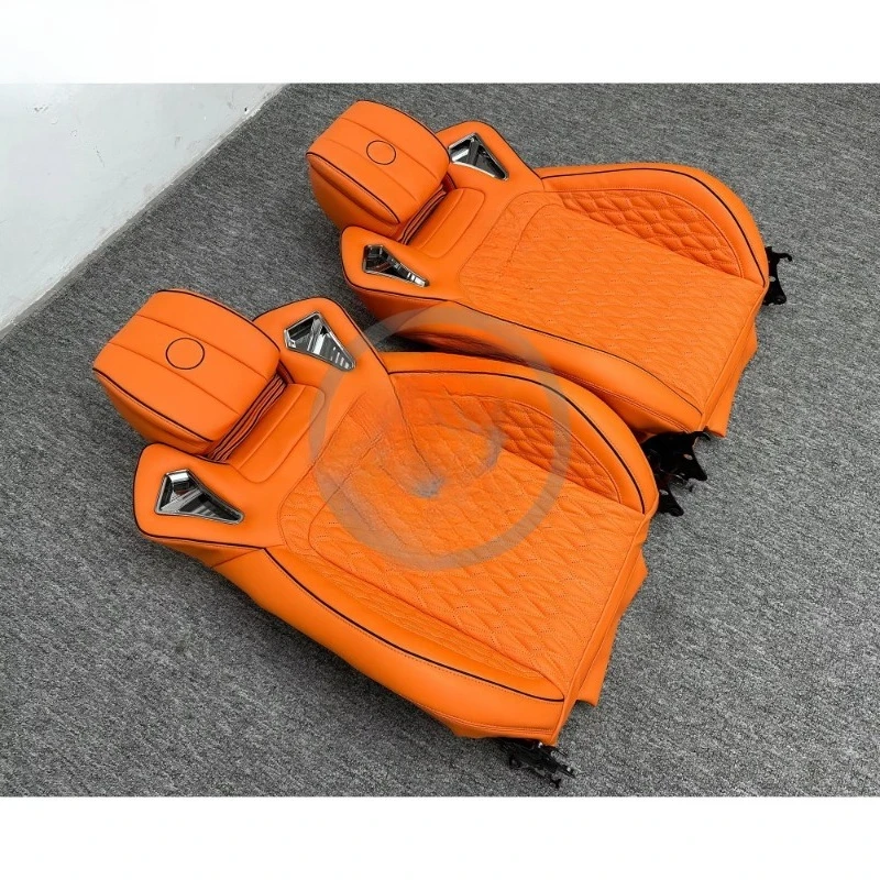 Carracing 2 Pcs B Style Luxury Leather Waterproof Racing Seat for G-Class W464 G500 G63 G580 G450 2019-2024