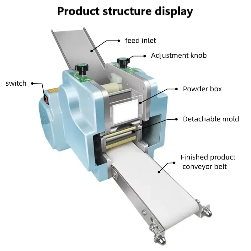 for High Efficiency Automatic Dumpling Machine Round Square Triangle Shape Wonton Wrapper Making Machine Samosa Maker