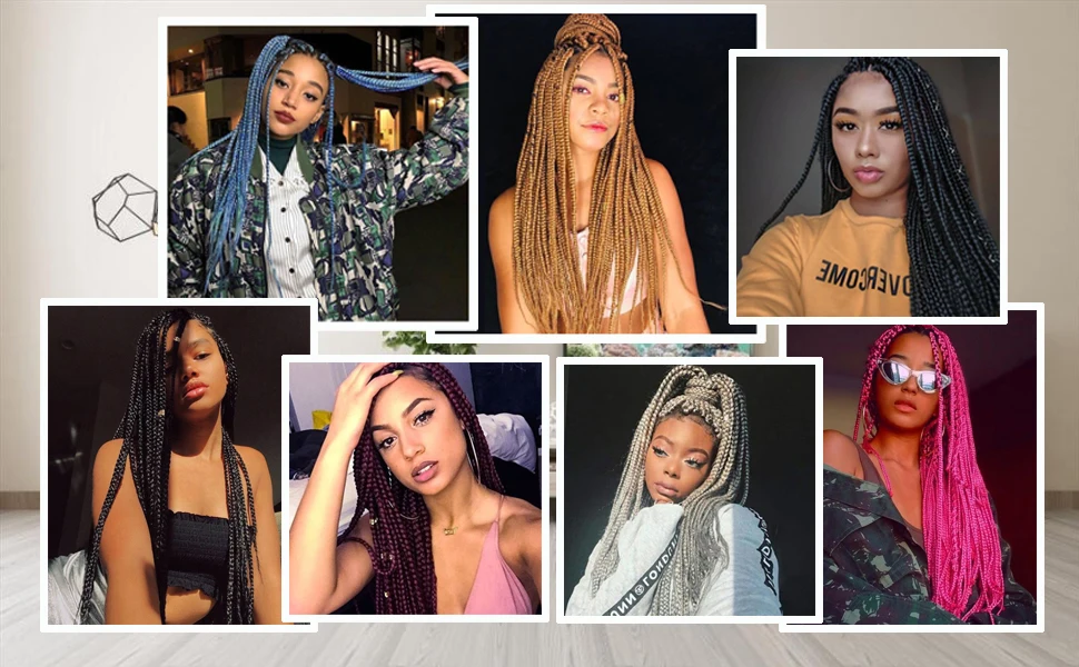 Flechten Haar Vor Gestreckt Synthetische Braid Extensions Bunte Jumbo Braid für Senegalese Leidenschaft Twist Box Braid Haar Bundles – Detail 15