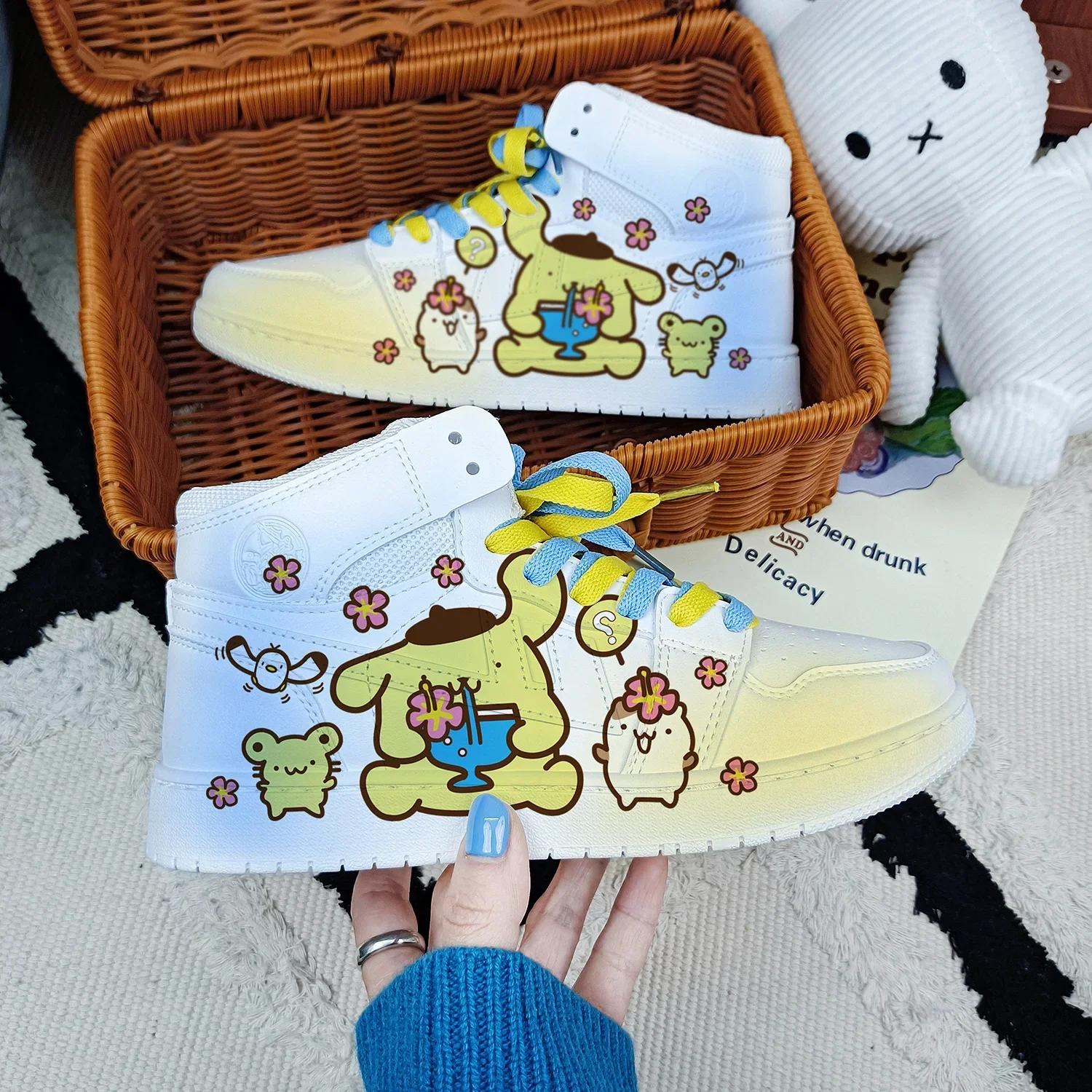 Cute cartoon Kuromi   princess cute Casual shoes soft sports shoes for girlfriend gift EU size 35-44