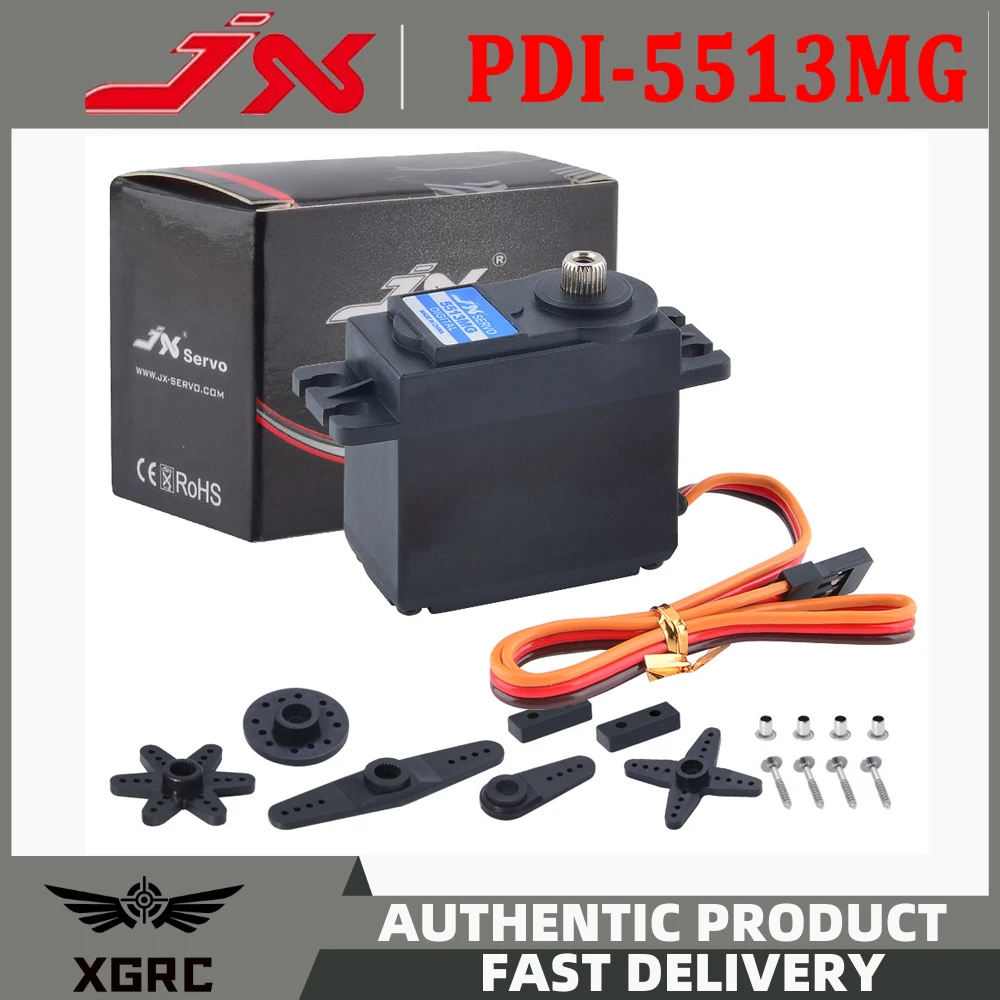 

JX Servo PDI-5513MG 13kg Metal Gear High Torque Standard Digital Servo For 1/10 1/18 RC Models RC CAR,Track.Airplane