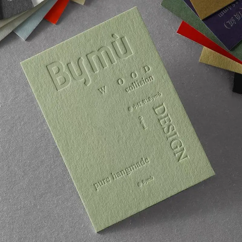 Custom Embossed Luxury Business Cards High‑End Cotton Paper Texture Personalized Design Printing Visiting Business Card