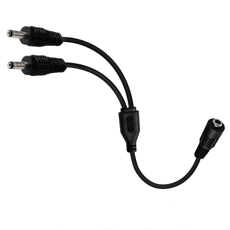 DC 3.5mm x 1.35mm Y Splitter Cable 1 Female to 2 Male ,3.5mm x 1.35mm Power Extension Adapter Cable for CCTV Cameras, LED Light