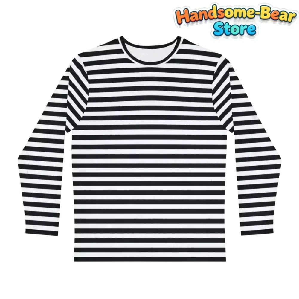 Kids Striped T-Shirt Boys Girls Long Sleeve Tops Children Summer Casual Tee Halloween Daily Wear Comfortable Children's Clothing