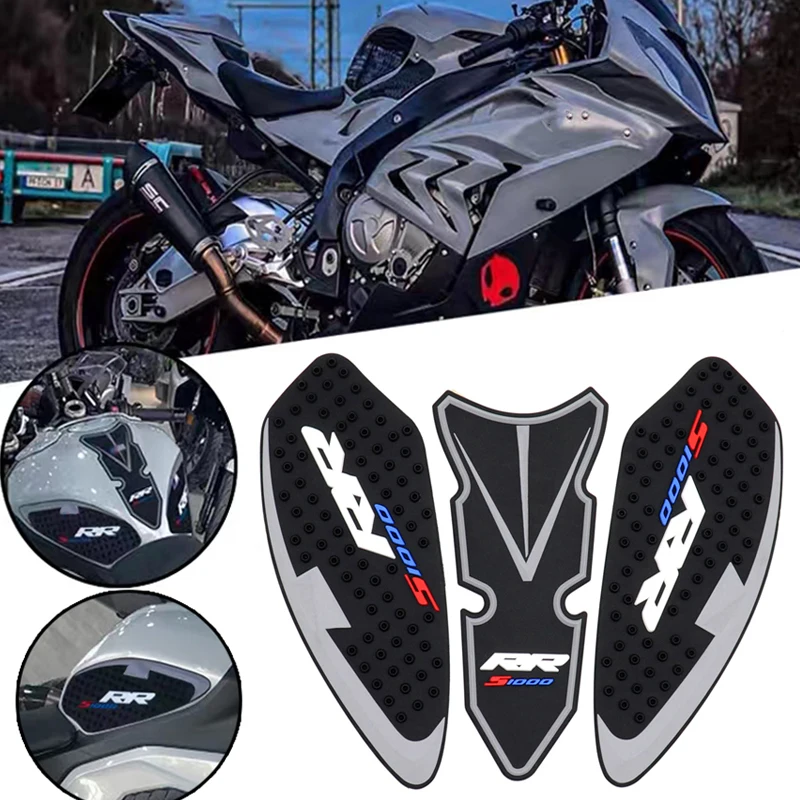 Motorcycle Fuel Tank Cap Sticker Pad Anti Slip Traction Decal For BMW S1000RR S1000 RR HP4 2019-2022 2021 Tank Cover Protector