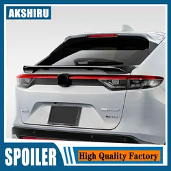 Auto ABS Plastic Unpainted Color/Glossy Black /Carbon Color Rear Middle Wing Spoiler For Honda VEZEL HRV HR-V XRV XR-V 2021 2022