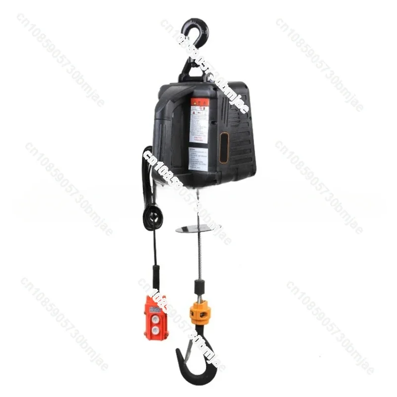 500KG Electric Hoist Portable Electric Hand Winch Traction Block Electric Steel Wire Rope Lifting Hoist Towing Rope 220V/110V