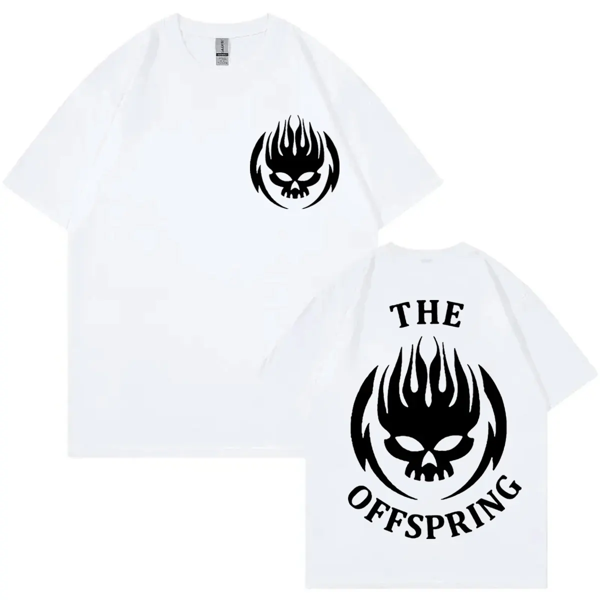 Punk Rock Band The Offspring Logo Print T-shirt Men's Women's Fashion Casual Short Sleeve T-shirts 100% Cotton Oversized T Shirt