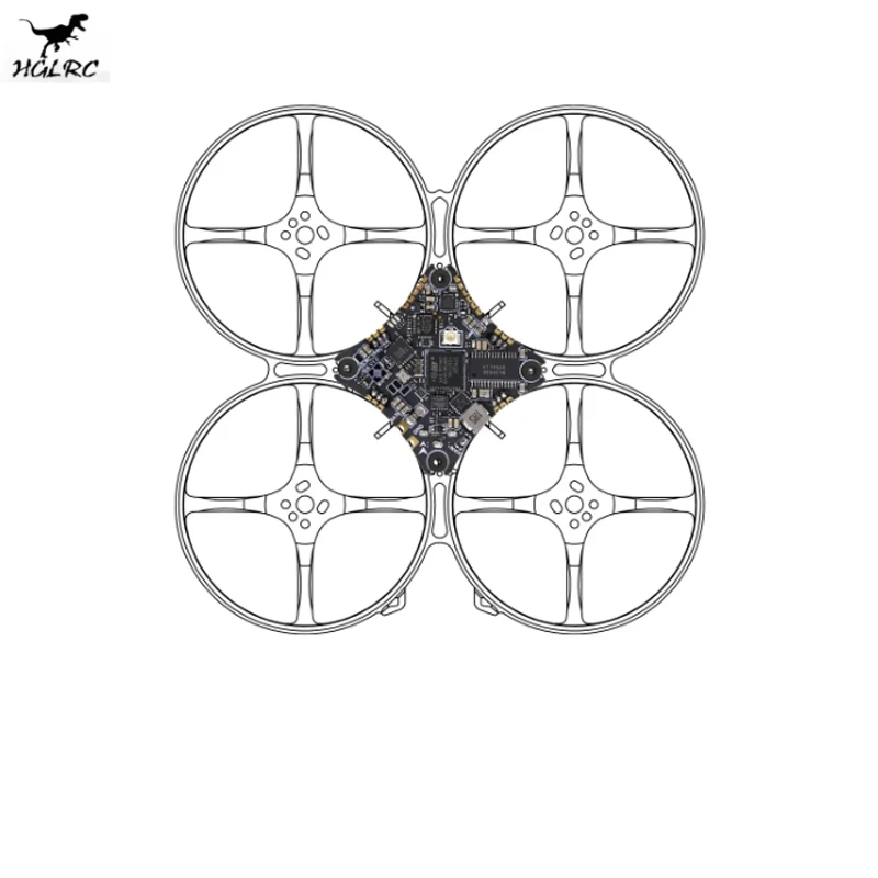 HGLRC SPECTER 10A 1-2S AIO F411 Flight Controller BLHELIS 10A 5.8G 400mW VTX SPI ELRS 2.4G RX for 65-85mm Whoop Toothpick Drone