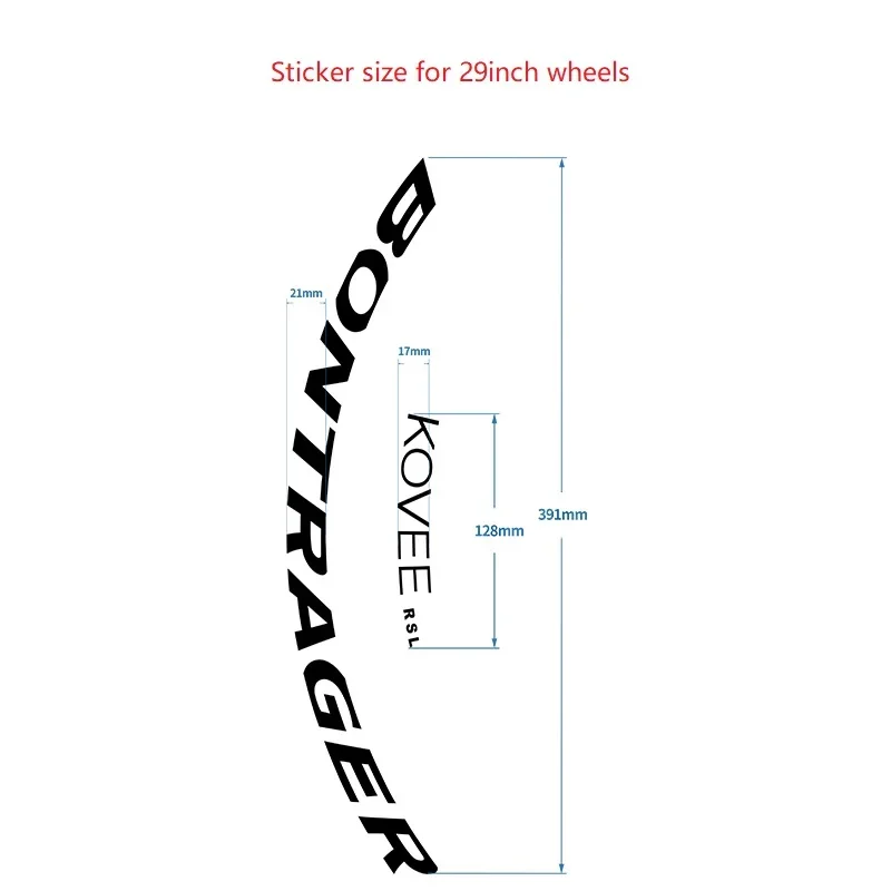 MTB Road Bike Rim Wheel Stickers for Bontrager Kovee RSL 30 Vinyl Sunscreen Waterproof Antifade Mountain Cycling Decal