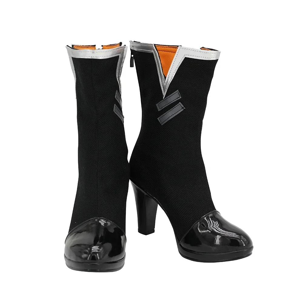 Arknights Talulah Stivali Cosplay Tacco alto Scarpe nere Realizzate su misura