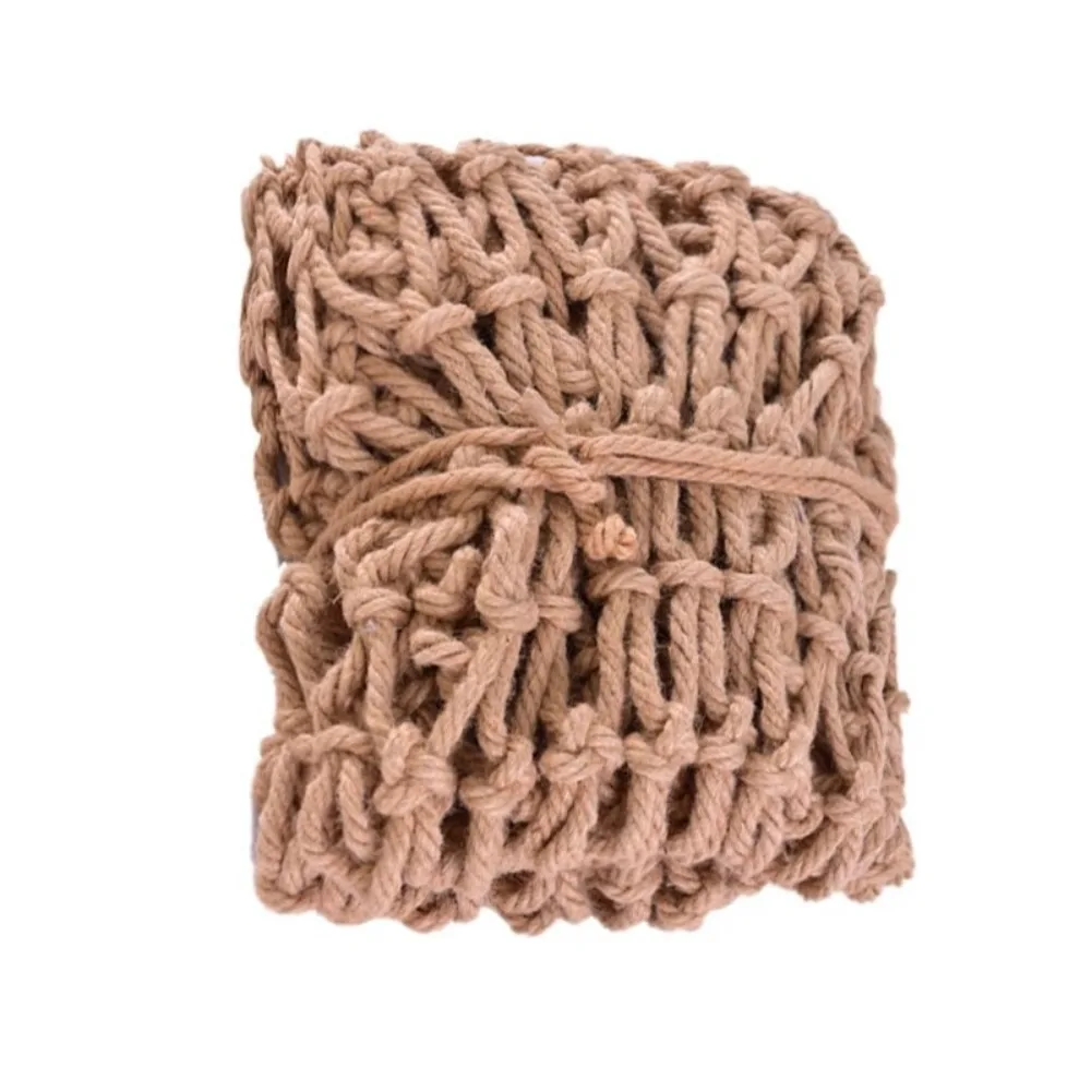 Hemp Rope Climbing Net Garden Balcony DIY Craft Jute Twine Trellis Decorative Net Ceiling Mesh Nature Jute Rope