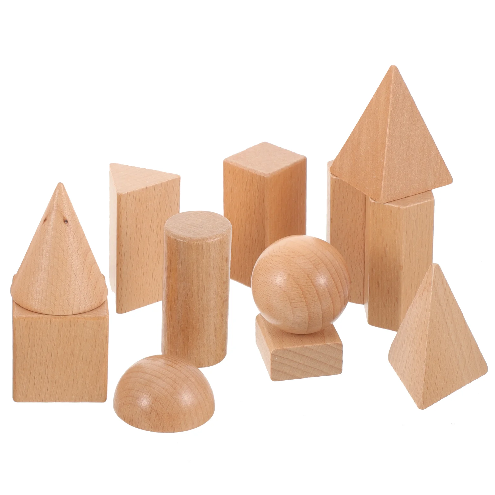 Geometric Model Wooden Shape Matching Toy Building Blocks Interesting Learning Household Funny Preschool