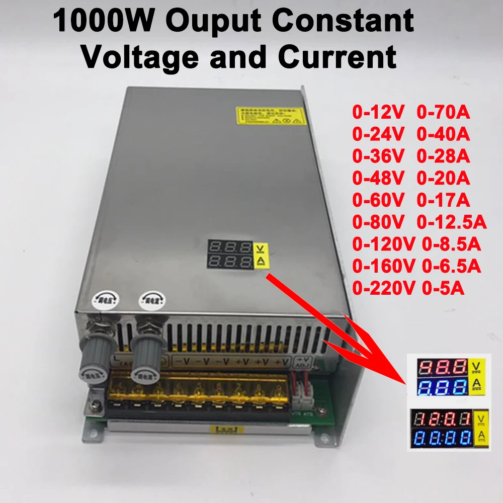 diy led u home ac110 220 a dc0220v 070a 1000w ajustavel botao de comutacao da fonte de alimentacao para 100w 200w 300w 500w cob led 01