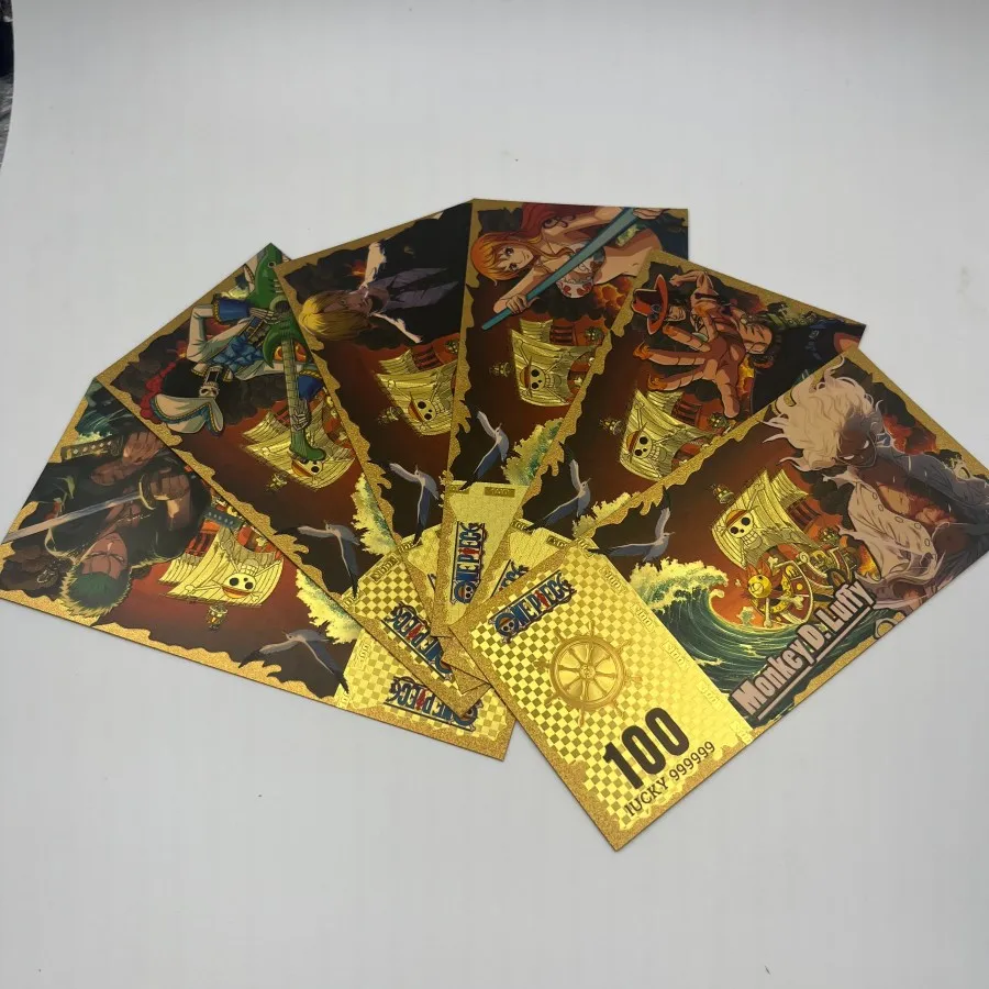 

Японское аниме цельные цветные памятные банкноты классические манга золотая фольга пластиковые банкноты игрушечная карта miniso
