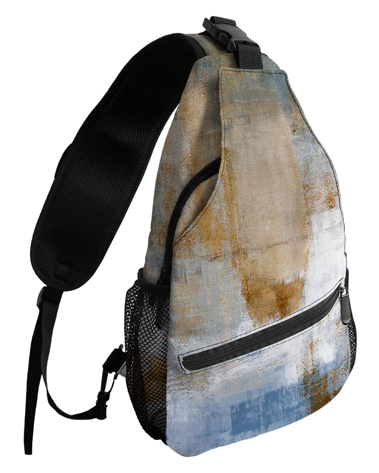 

Geometric Abstract Oil Painting Chest Bags For Women Men Waterproof Messenger Bags Travel Sport One Shoulder Crossbody Bag