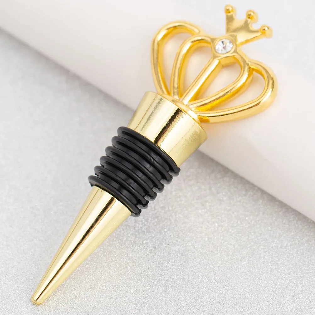 Crown Shape Wine Stopper Alloy Bottle Plug for Wine Beer Sealing Dust Proof Oxidation Prevention Creative Wedding