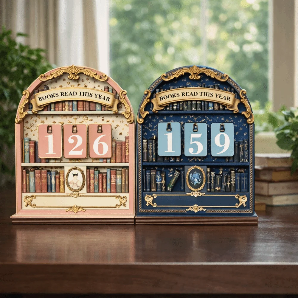 Handmade Reading Challenge Tracker Read This Year Eco-Friendly Books Read Tracker Personalized Reading Counter for Classroom Use
