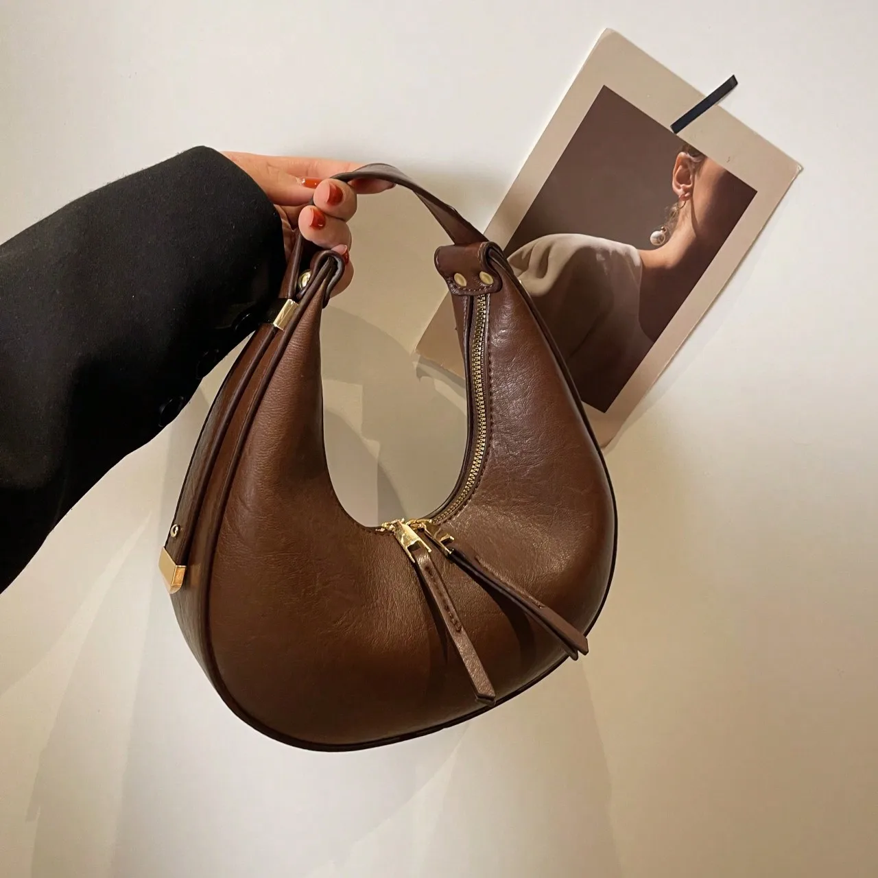 حقيبة كتف عصرية جديدة تحت الإبط حقيبة يد نسائية بسيطة #1