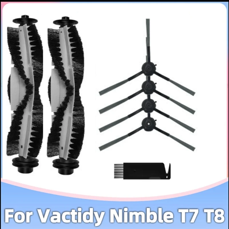 

B02C-7 шт. основная боковая щетка для робота-пылесоса Vactidy Nimble T7 T8, запасные части, моющиеся щетки для чистки