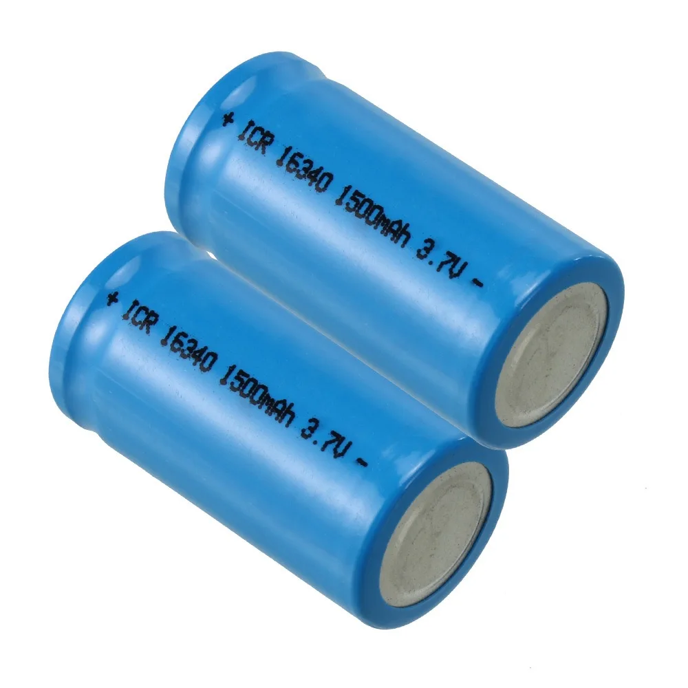 3.7V 1500mAh Li-ion Batteries 16340 CR123A Rechargeable Battery For LED Flashlight Travel Wall Charger For CR123A 16340 battery
