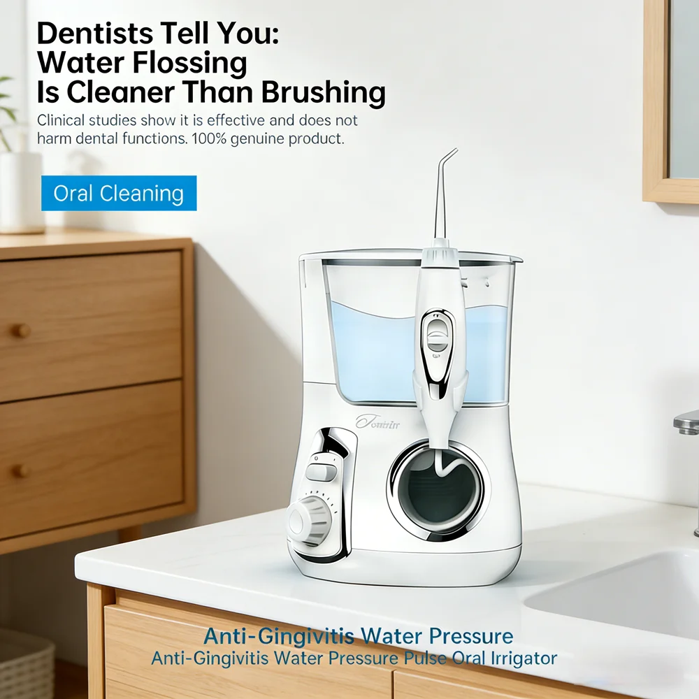 

Desktop Electric Dental Irrigator 10 Modes 5 Nozzles 800ML Water Tank Professional Home Oral Care