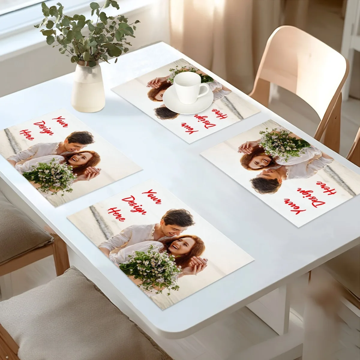 Custom Logo/Text/Pattern Placemats, Personalized Photo Placemats, Western-Style Placemats, Premium Custom Photo Placemats